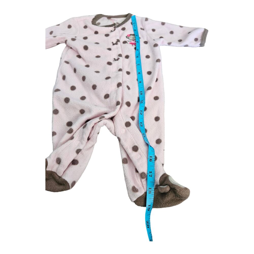 Carter's Pink Polka Dot 3m Sleeveless Snap Closure Sleeper - Picture 8 of 9